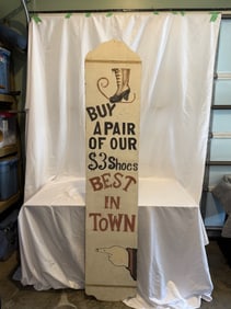 Wood Shoe Advertising Sign