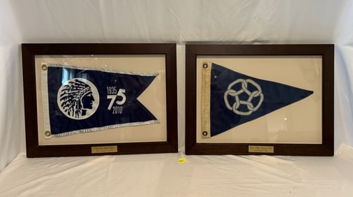 (2) Framed Boat Flags