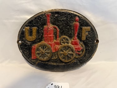 United Firemen's Insurance Cast Iron Plaque