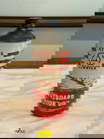 Cities Service Outboard Motor Oil Can