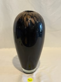 Gold Brown Art Glass Vase