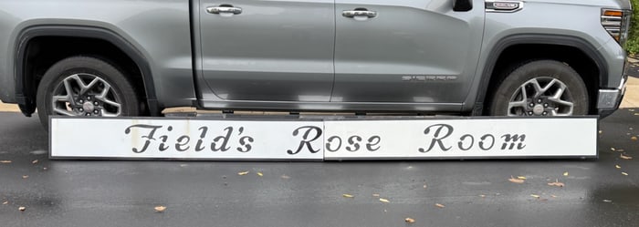Field's Rose Room 2-Piece Porcelain Sign