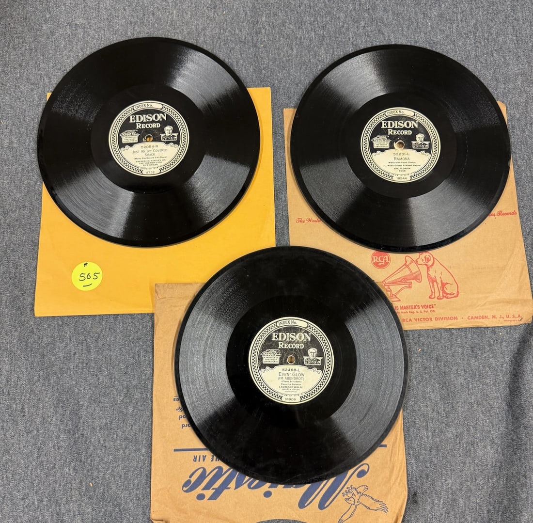 3 Edison Diamond Disc Records (1 of 5)