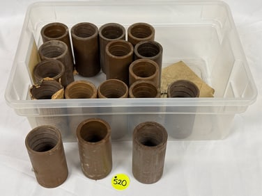 17 Brown Wax Cylinders