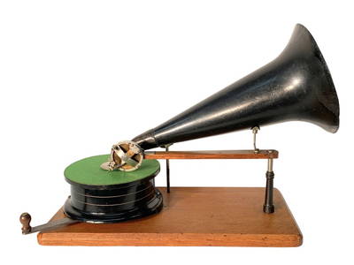 Rare Berliner "Tin Can" Gramophone Phonograph