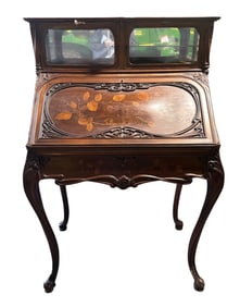 Mermod Freres Interchangeable Music Box In a Drop Front Desk