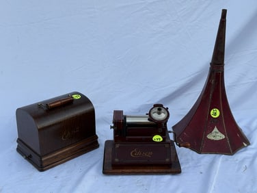 Edison Maroon Gem Cylinder Phonograph