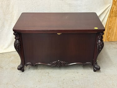 A fantastic "piano bench" Record cabinet