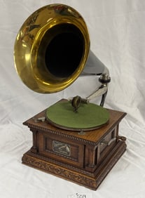 Victor MS "Fancy Case" Rear Mount Disc Phonograph