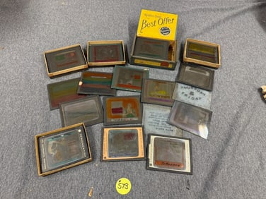 5 boxes of Radio, Business and Movie Slides