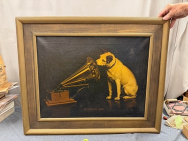 "His Master's Voice" Framed Chromolithograph