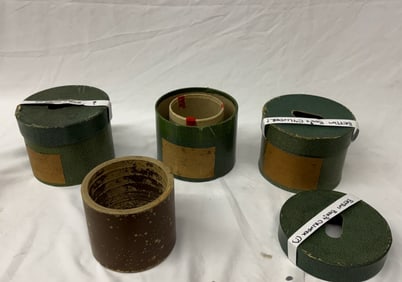 3 Early 5" Cylinder Boxes and Cylinders