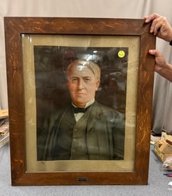 Thomas Edison Portrait in an oak frame