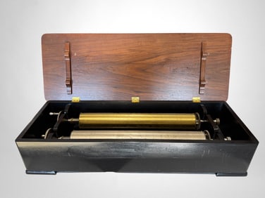 (2) 18.5 Paillard Interchangeable Music Box Cylinders