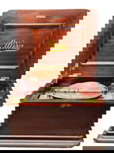 Mira 9.5" Disc Music Box: Mahogany case. 12 disc included