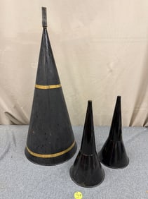 3 Phonograph Horns