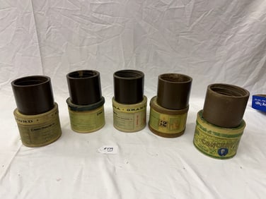 5 Columbia 5" Brown Wax Cylinder Records