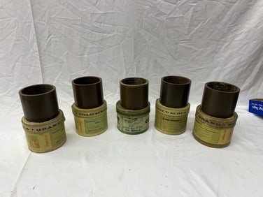 5 Columbia 5" Brown Wax Cylinder Records