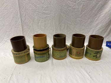 5 Columbia 5" Brown Wax Cylinder Records