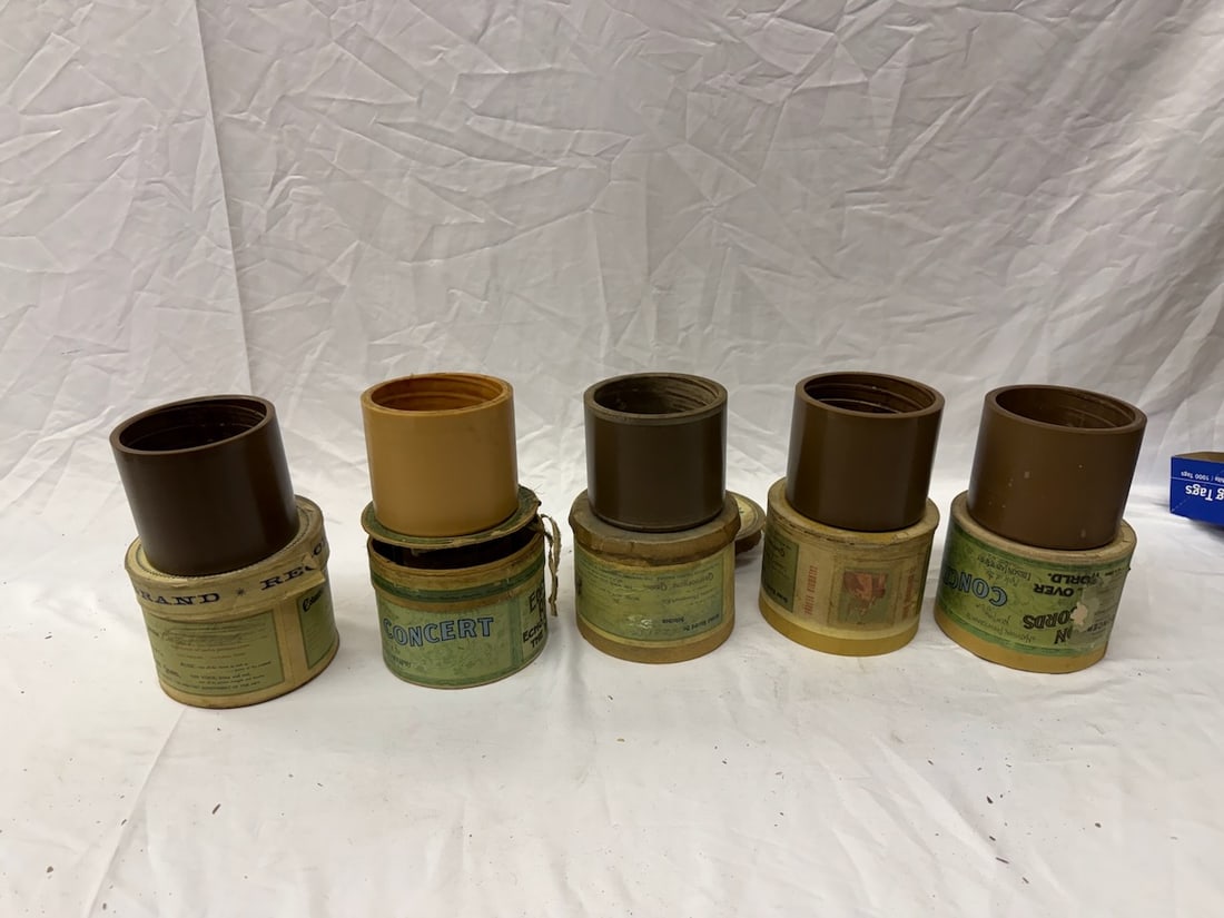 5 Columbia 5" Brown Wax Cylinder Records (1 of 1)