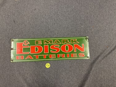 Emark Edison Battery Metal Sign
