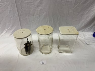 3 Edison Battery Jars