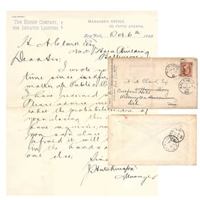 1885 The Edison Company For Isolated Lighting Letter