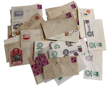 Group of Edison and Related Envelopes and Stamps