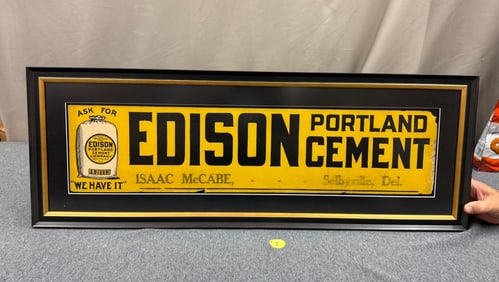 Advertising Sign, "Edison Portland Cement"
