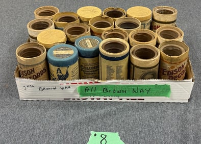 Group of Brown Wax Cylinder Records