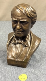Bronze Edison Portrait Bust