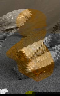 Plaster Edison Portrait Bust: Incised marking on side, Walter Russell, 1928 (?)