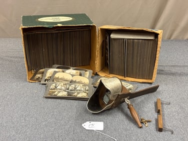 Stereoscope and a Large Group of Cards