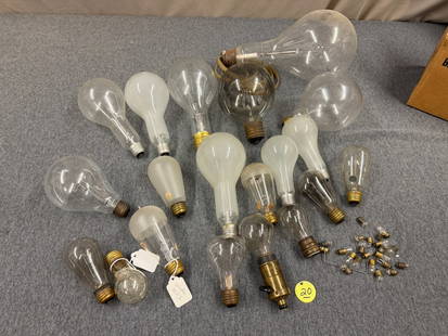 Group of Various Light Bulbs: 22 plus a group of small examples