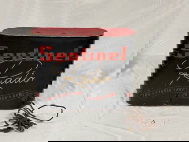 Antique Sentinel Carboard Advertising Radio Speaker