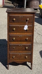 5 Drawer Cylinder Record Cabinet