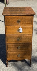 Very Nice 5 Drawer Cylinder Record Cabinet