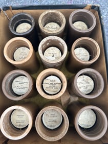 12 Brown Wax Cylinder Records