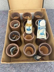 12 Brown Wax Cylinder Records