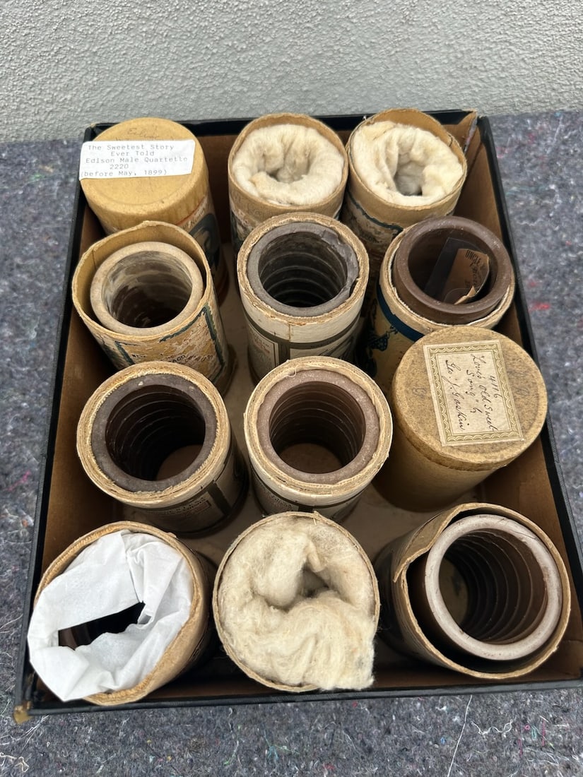 12 Brown Wax Cylinder Records (1 of 4)