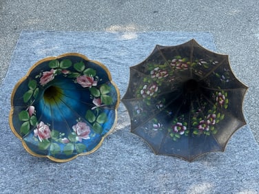 2 Flowered Morning Glory Horn