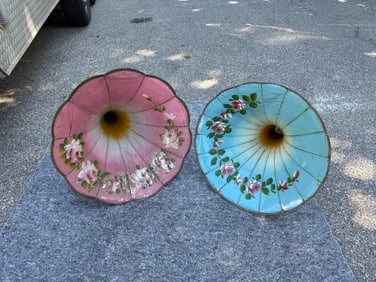 2 Flowered Morning Glory Horn