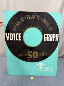 Metal Advertising Sign, Voice Graph