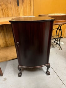 Mahogany Bow Front Record Cabinet