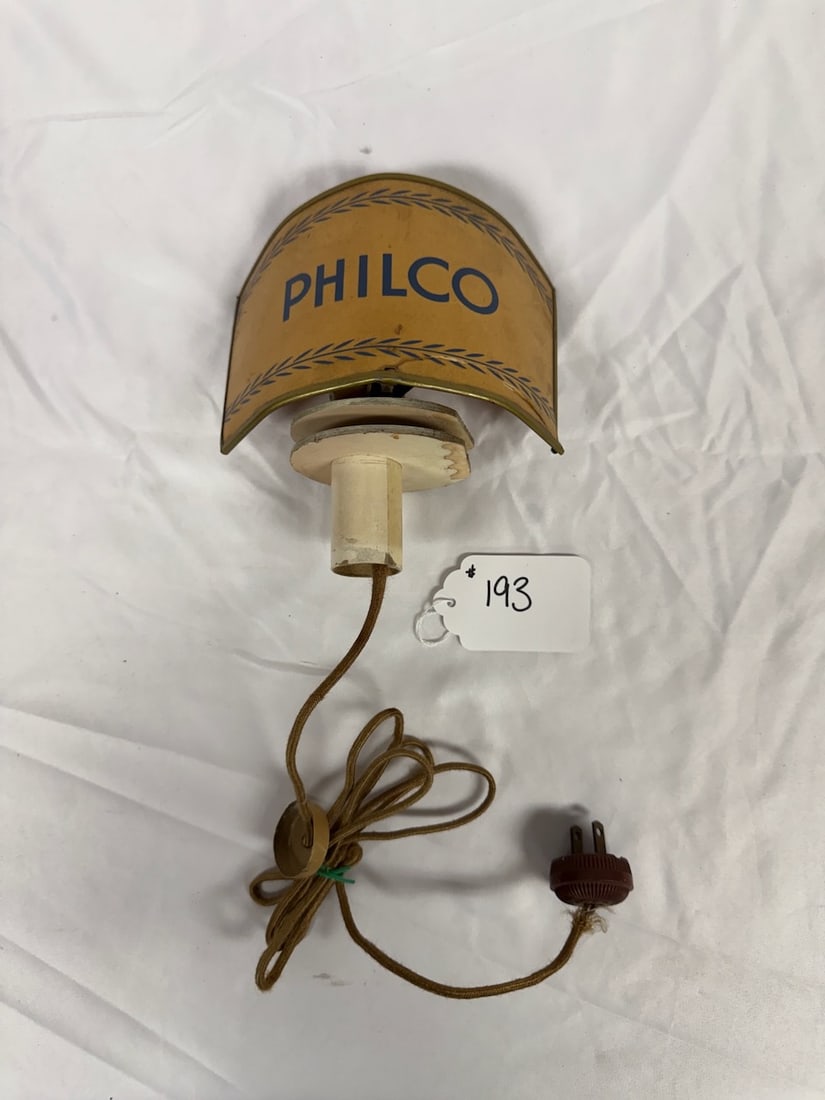 Philco Electric advertising wall lamp: Working