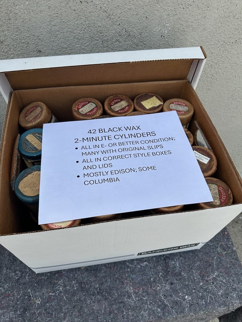 42 Black Wax Cylinder Records (1 of 2)