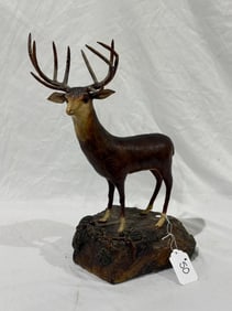 An Excellent Folk Carving of a Deer