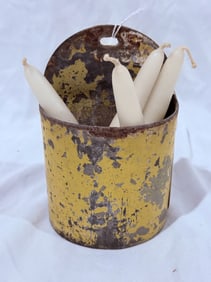 Early Primitive Tin Wall Pocket