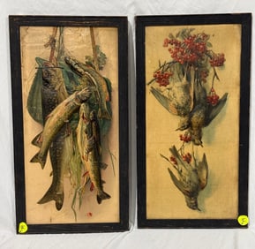 Pair of Embossed Sporting Prints