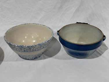 Pair of Stoneware Bowls